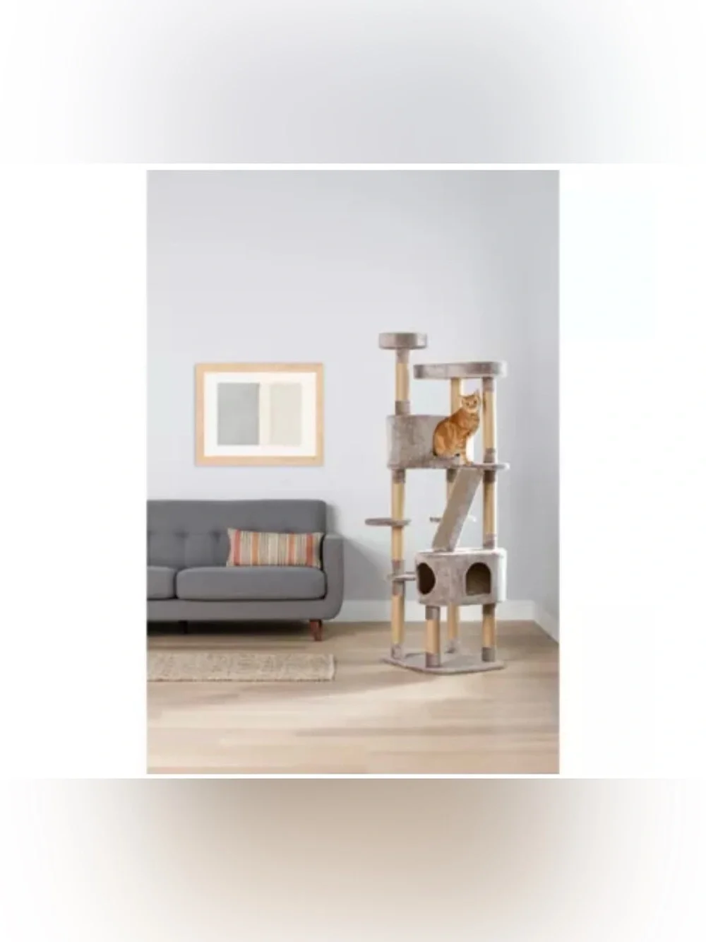 Whisker City 70-in Plush Mansion Multi 5-Level Cat Tree w/ Scratching Posts